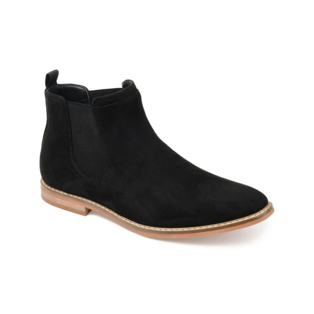 VANCE CO Womens Black Goring Marshall Round Toe Block Heel Chelsea Boot 10.5 W